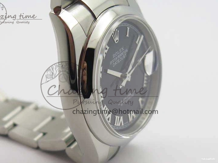 DateJust SS 36mm Best 904L SA3135 Bracelet 116200 Roman Dial SS On ARF Black Oyster 1:1 Edition 0322